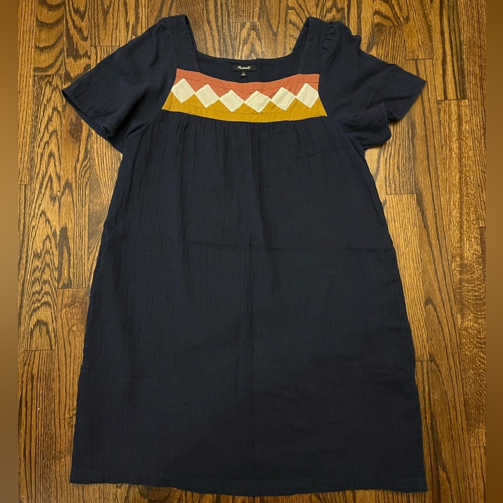 Madewell cotton gauze square neck dress